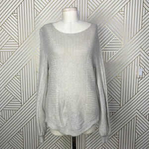 Sundance Catalog‎ Wool Mohair Knit Beige Ribbed Sweater Size US Large